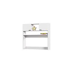 Надстройка к письм. столу Н 051 Миа - Дуб Анкор / Белый металлик