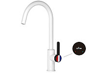 Смеситель для кухни (Lt) D35, серия Rose белый + черный, a-five