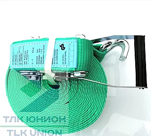 Стяжной ремень DoPlus, LC 2500/5000 daN, двойные крюки, 50мм, 12м, Dolezych DDSB122CBK, фото 2