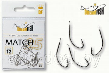 Крючки DreamFish Match 604 N #15 25 шт/уп - фото 1 - id-p35534610