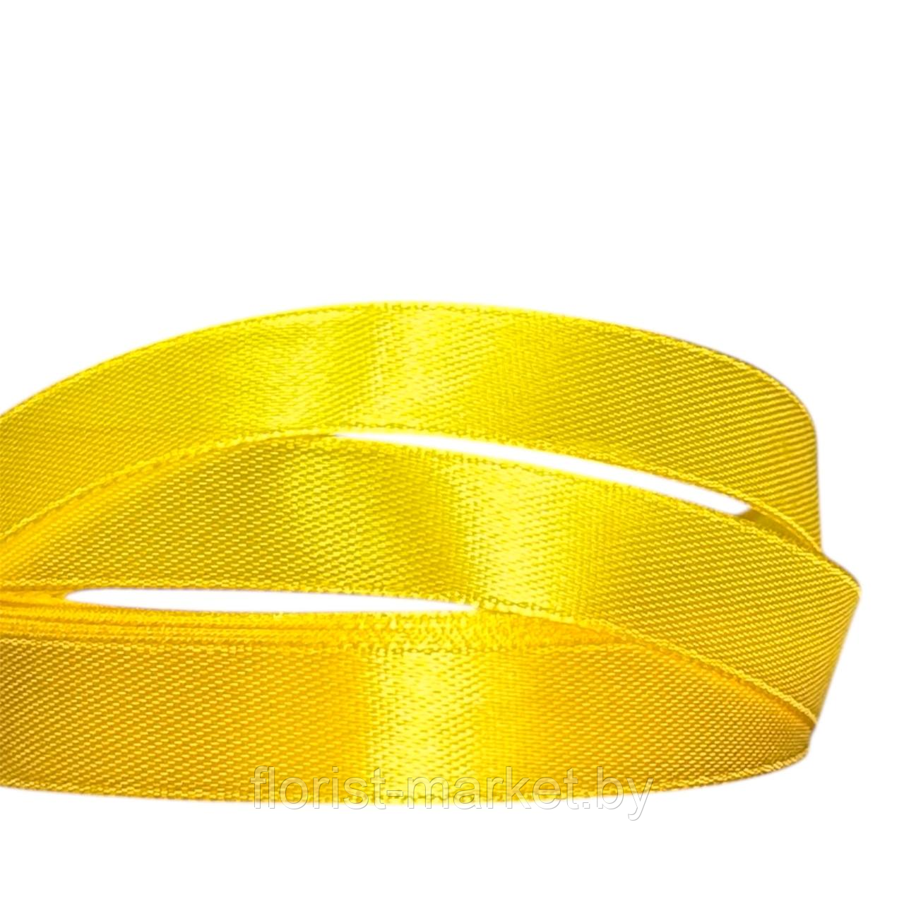 Лента атласная, 1,5 см*23 м, желтый нарцисс