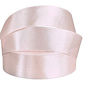 Лента атласная, 25 мм*23 м, бежево-розовый