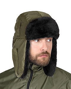 Шапка-ушанка СИРИУС-ЕВРО хаки