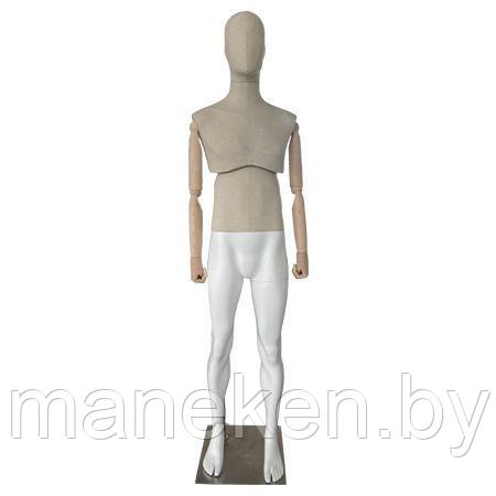 Манекен мужской (с подвижным торсом, деревянными руками) Atelier M-02