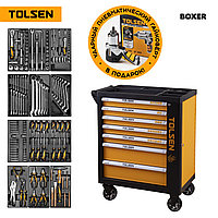 TOLSEN Набор инструментов 157 предметов, "BOXER", в черной тележке, в комплекте гайковерт TT73362