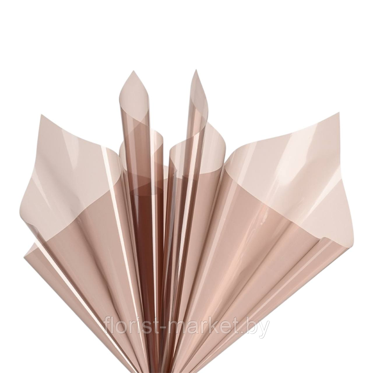 Пленка глянцевая полупрозрачная, 57*57 см, 20 л./уп., 50 мкм, коричневый