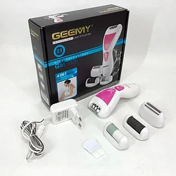 Эпилятор 4 в 1 Gemei GM-7006 (насадки для пилинга, триммер для бикини, бритва, пемза)