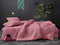Комплект постельного белья Евро-стандарт Поплин Luxor диз. 15-1614 Темно-розовый