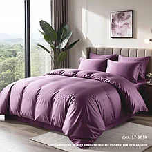 Комплект постельного белья Евро-стандарт Сатин Luxor диз. 17-1610 Темная орхидея (N)