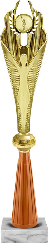 Кубок "Китти" , бронзовый стем,на мраморной подставке , высота 34 см, чаша 7 см  арт. 4583-340-300