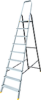 Лестница-стремянка Алюмет AMS7809 (40*20, усиленная, 9-и ступ., алюминий/сталь)