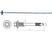 Саморез для сэндвич-панелей 6.3/5.5х280 мм цинк, (500 шт в коробе) STARFIX