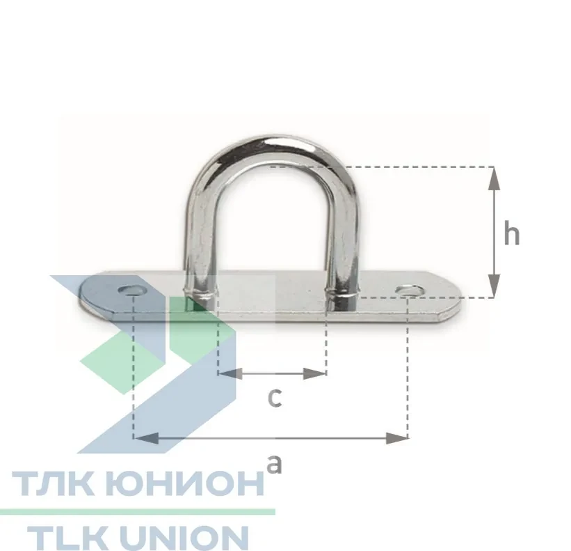 Скоба бортовая оцинкованная, h-45 мм, Bozamet 07.45
