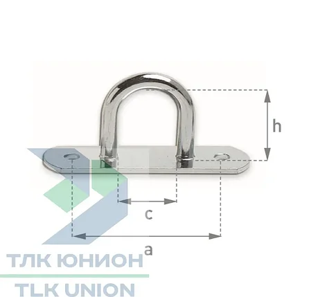 Скоба бортовая оцинкованная, h-55 мм, Bozamet 07.55 (100 ед.), фото 2