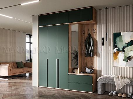 Прихожая Норд 4 изумруд-дуб крафт, фото 2