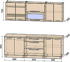 Кухня Мила Пластик 2,3В, фото 2