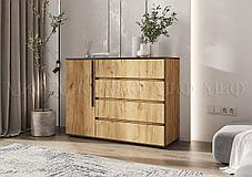 Комод Норд 1 дв. 4 ящика кашемир-крафт белый, фото 3