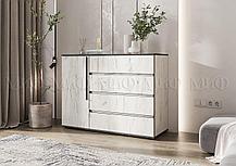 Комод Норд 1 дв. 4 ящика кашемир-крафт белый, фото 2