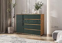 Комод Норд 1 дв. 4 ящика кашемир-крафт белый, фото 3