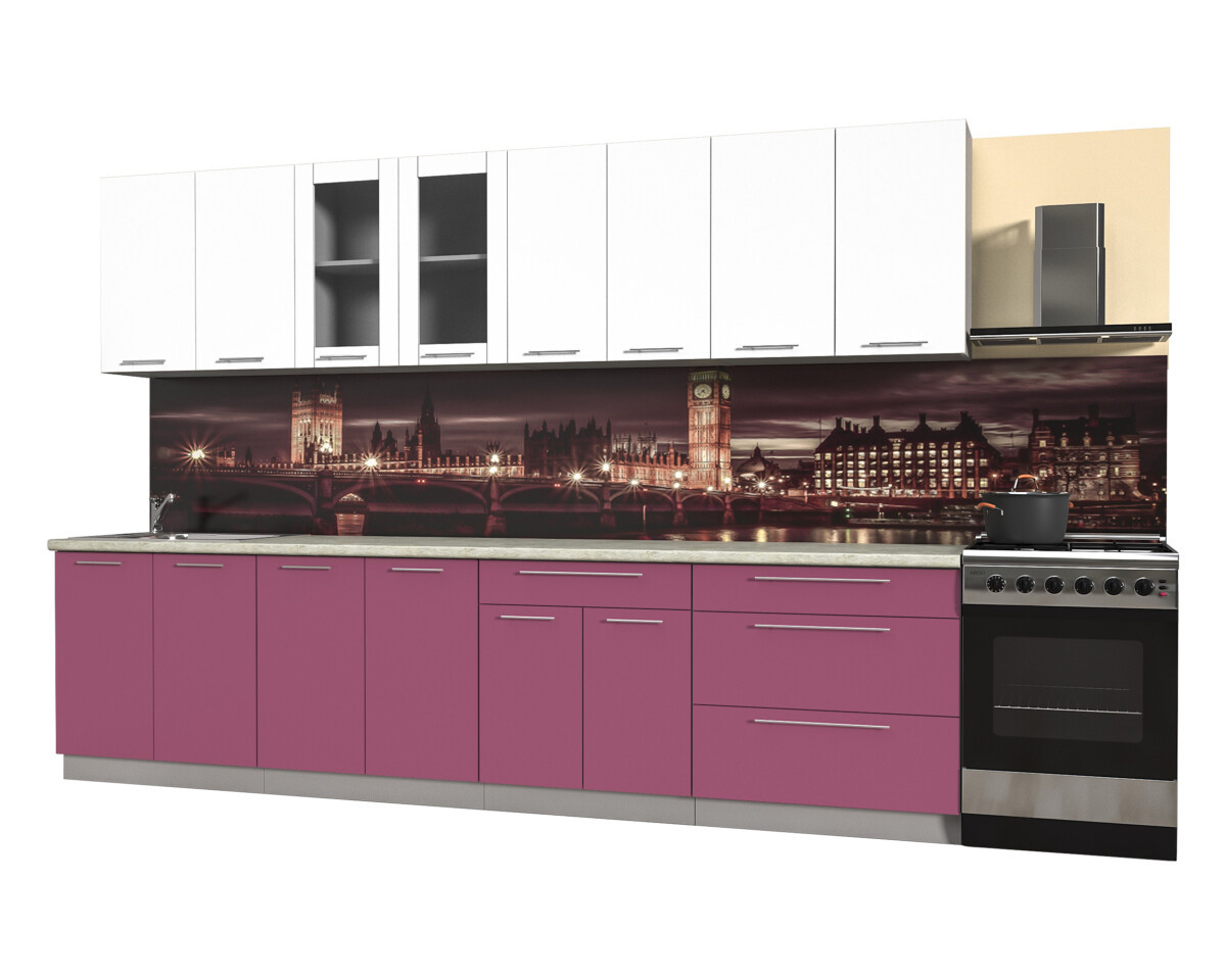 Кухня Мила Пластик 3,1Б