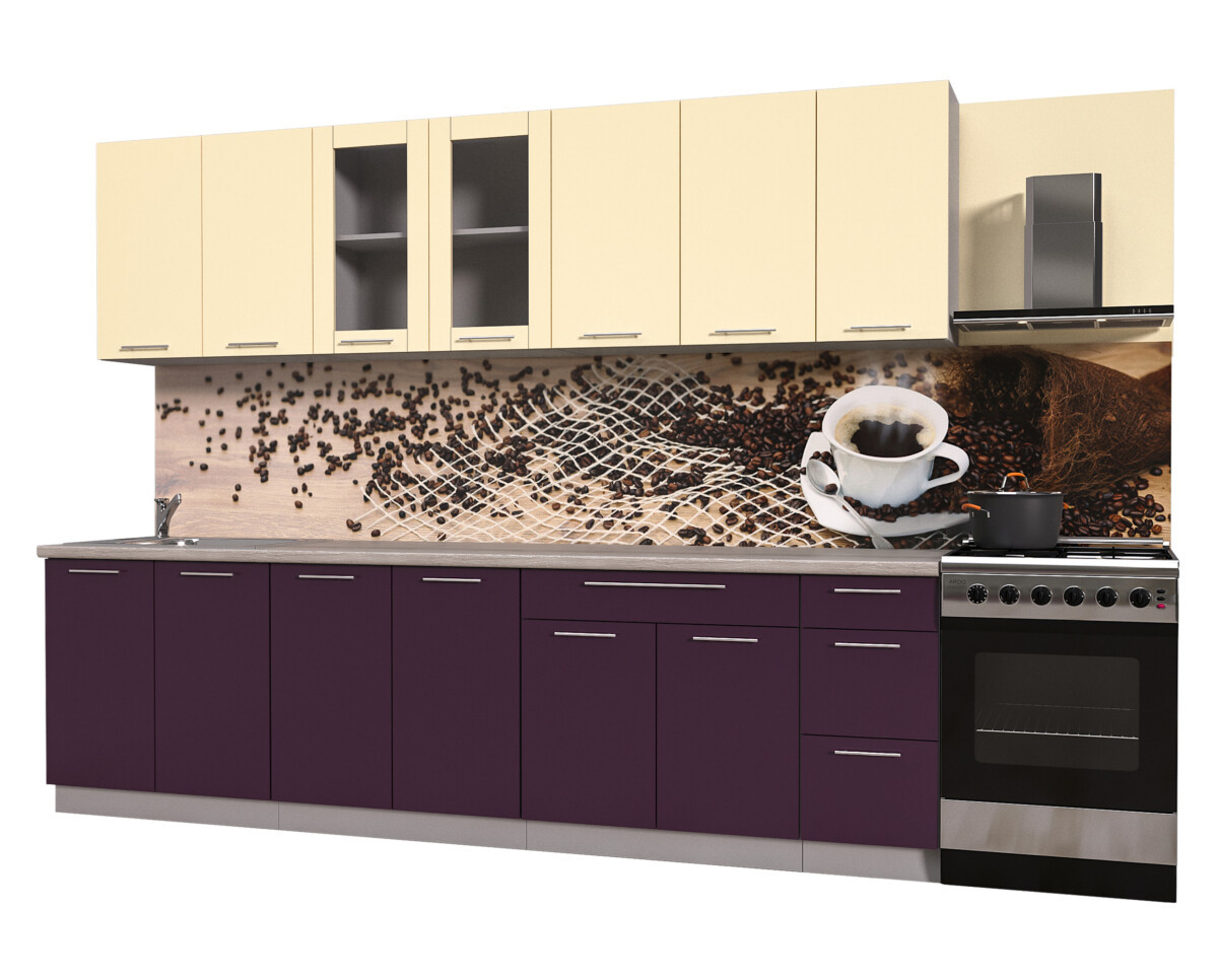 Кухня Мила Пластик 2,8Б