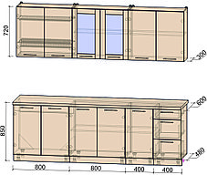 Кухня Мила Пластик 2,4Б, фото 3