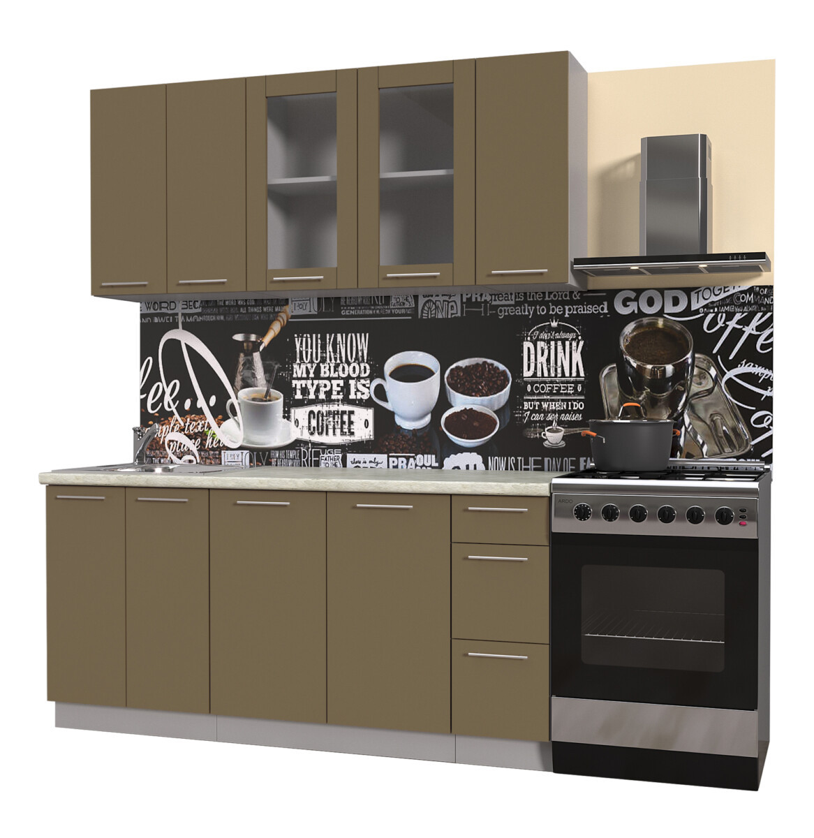 Кухня Мила Пластик 1,7Б