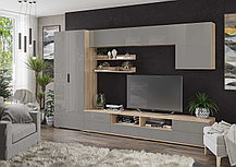 Гостиная Лия 2 со шкафом сонома/белый глянец, фото 2