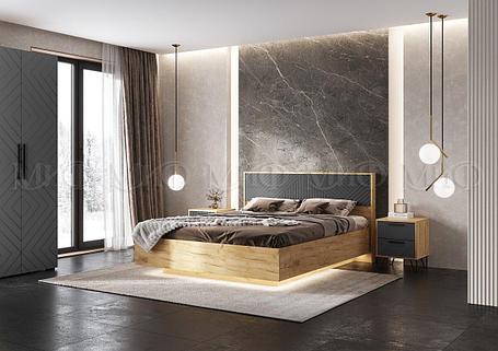 Спальня Флэш МДФ браш графит, фото 2