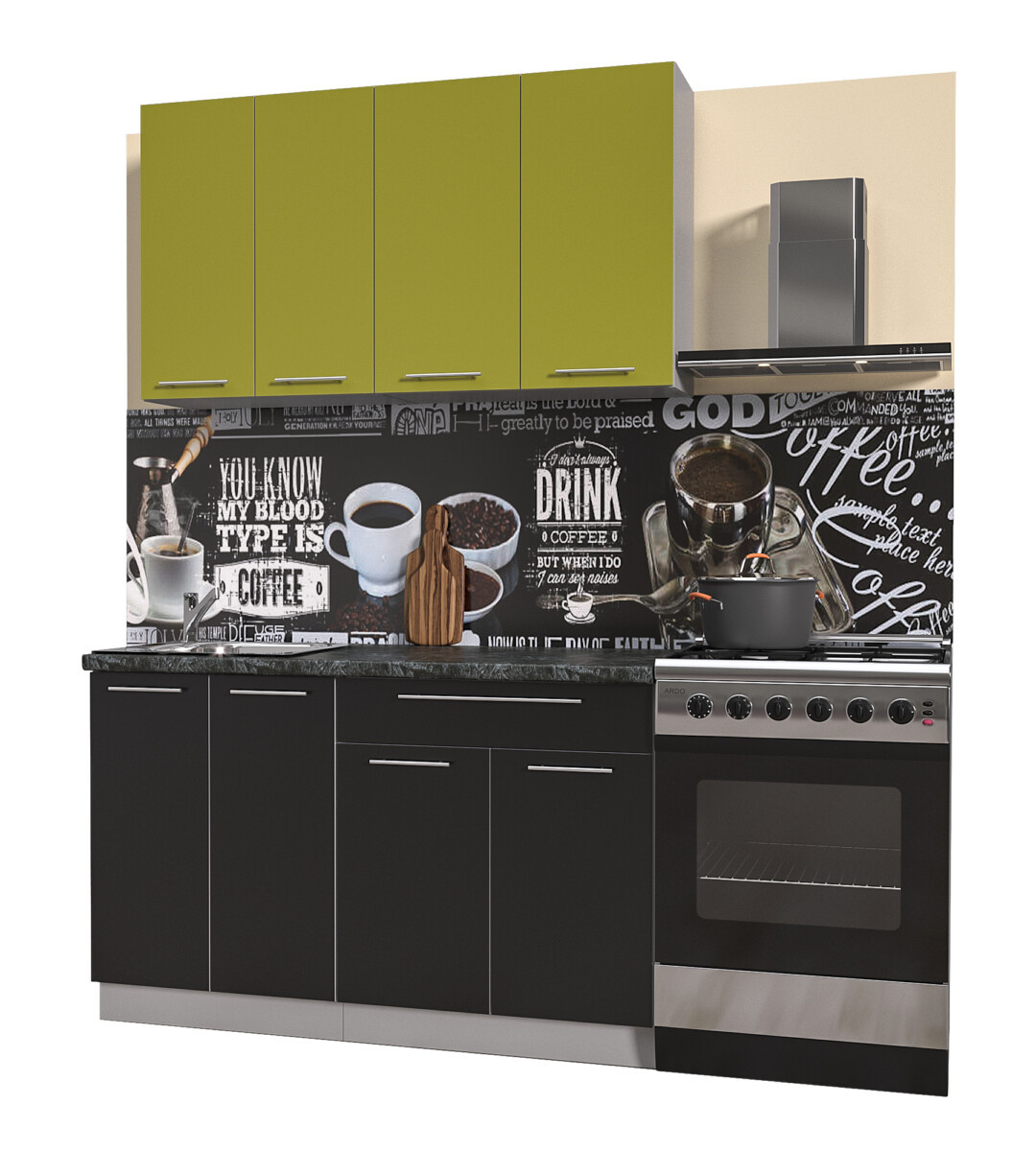 Кухня Мила Пластик 1,3А