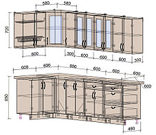 Угловая кухня Мила Крафт 1,2х2,7, фото 2