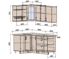Угловая кухня Мила Крафт 1,2х1,7, фото 2