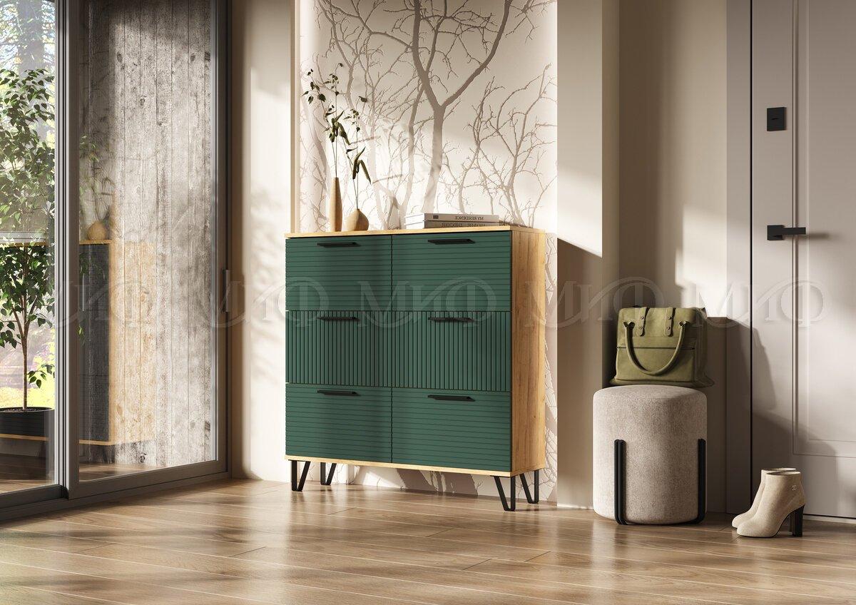 Тумба для обуви (обувница) Флэш грин