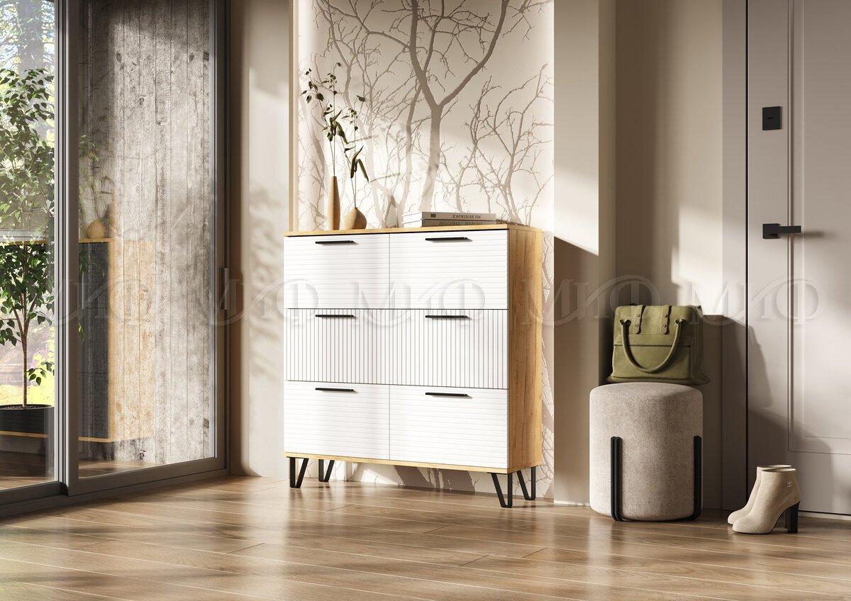 Тумба для обуви (обувница) Флэш белая