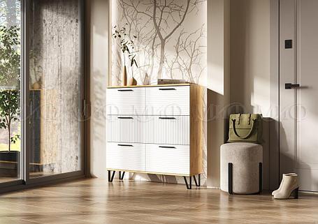 Тумба для обуви (обувница) Флэш белая, фото 2