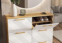 Тумба для обуви (обувница) Ирис белая, фото 3