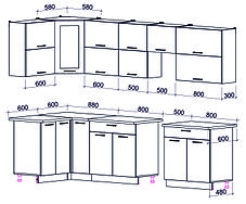 Кухня Мила Глосс 50-12х3,0, фото 2