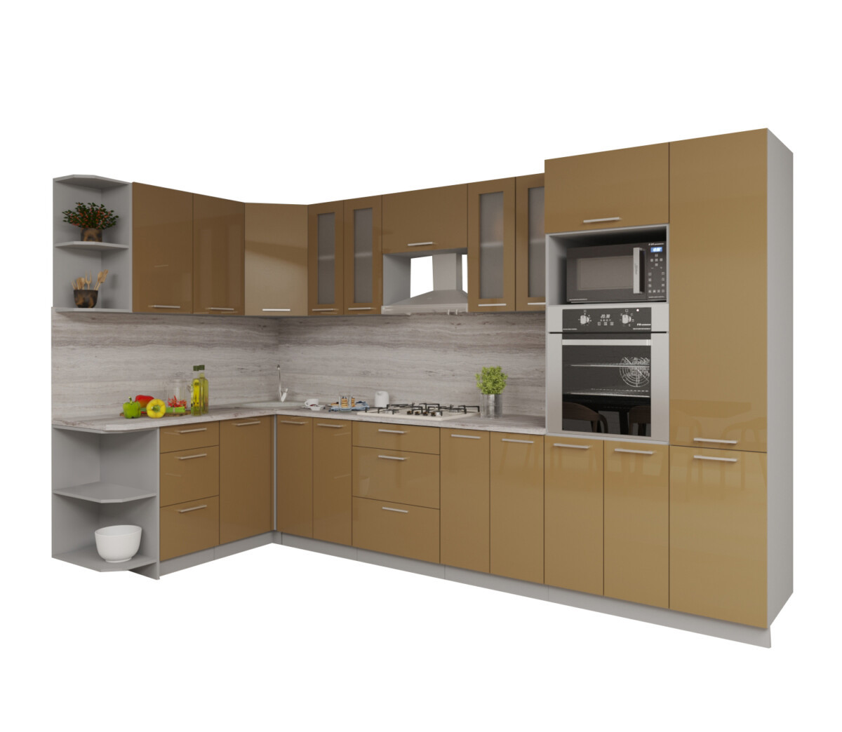 Кухня Мила Глосс 1,68х3,4ВТ