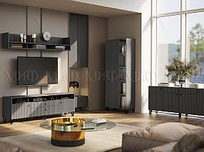 Модульная гостиная Оливия-8 графит - графит софт