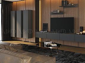 Модульная гостиная Оливия-5 графит - графит софт