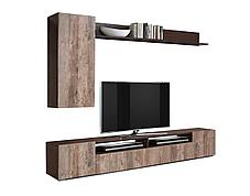 Стенка Прага 2 белый / белый глянец снег фасад ПВХ, фото 3