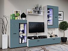 Модульная гостиная Нэнси New МДФ комплект 3 мрамор золото, фото 2