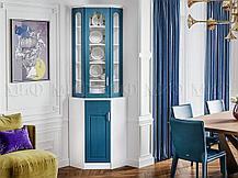 Буфет Констанция угловой белый матовый-джинс, фото 2