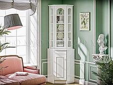 Буфет Констанция угловой белый матовый-голубой, фото 3