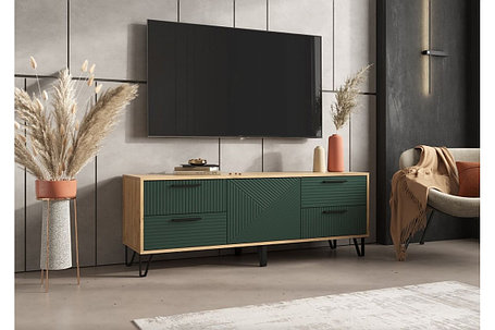 Тумба под ТВ Флэш МДФ грин, фото 2