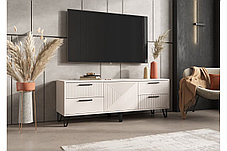 Тумба под ТВ Флэш МДФ белая, фото 2