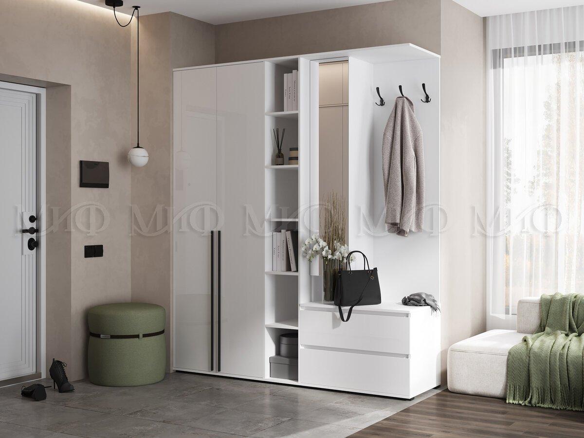 Прихожая Норд 2 Белый глянец