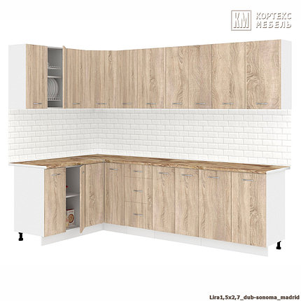 Угловая кухня Корнелия Лира 1,5х2,7 м, фото 2