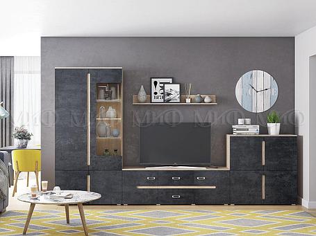 Модульная гостиная Ким 2 сонома/бетон графит, фото 2