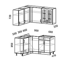 Угловая кухня Бостон-33 (1,5×1,4), фото 2